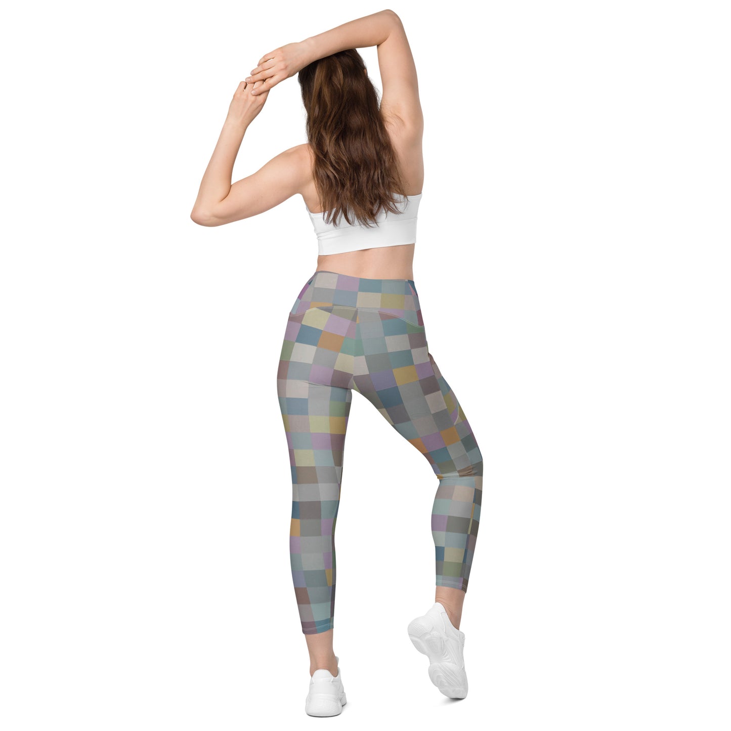 Pixel Paintings: Original Art Crossover Leggings with Pockets