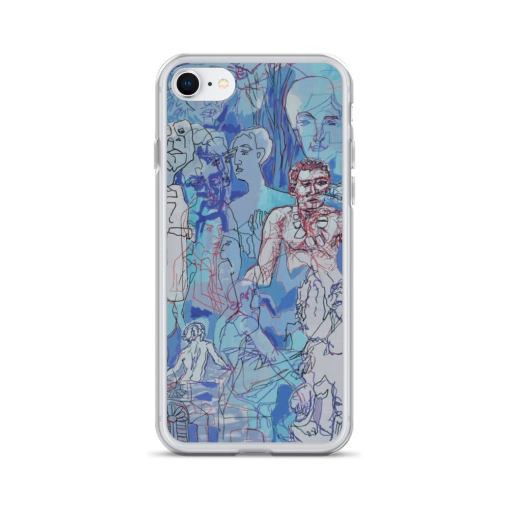 Blue Jungle: Original Art iPhone Case