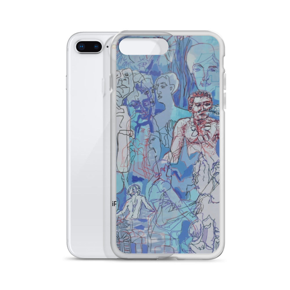 Blue Jungle: Original Art iPhone Case