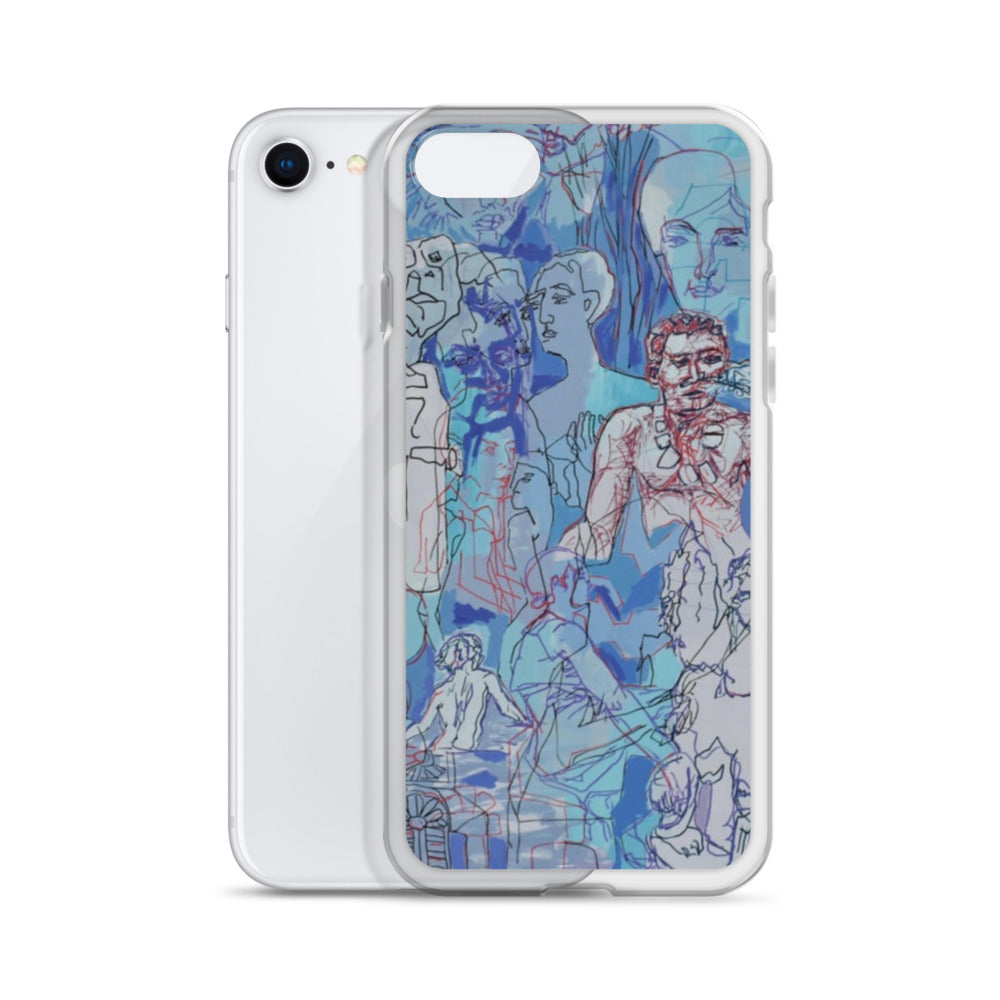 Blue Jungle: Original Art iPhone Case