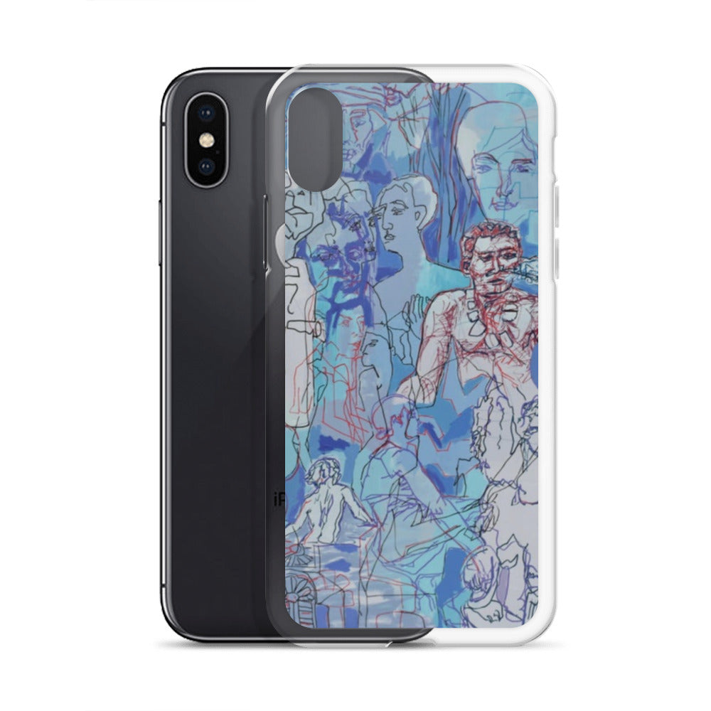 Blue Jungle: Original Art iPhone Case