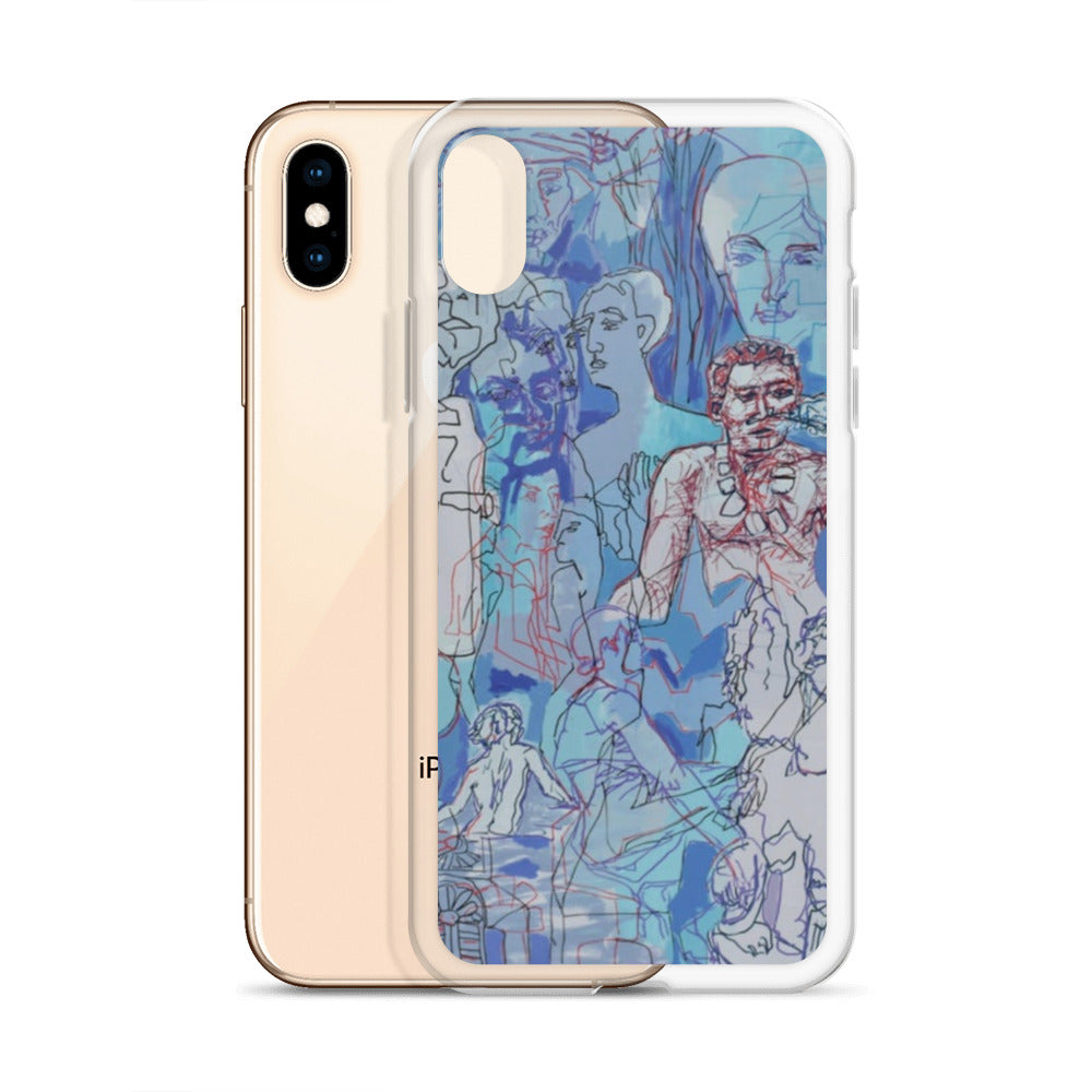 Blue Jungle: Original Art iPhone Case